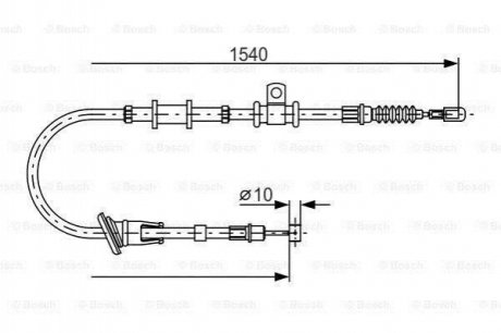 MITSUBISHI Трос ручного тормоза прав. Space Star 98- Mitsubishi Space Star BOSCH 1987482065