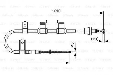 Гальмівний трос Hyundai Getz BOSCH 1987482070