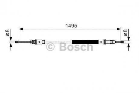 FIAT Трос ручного тормоза Scudo,Expert 07- BOSCH 1987482118