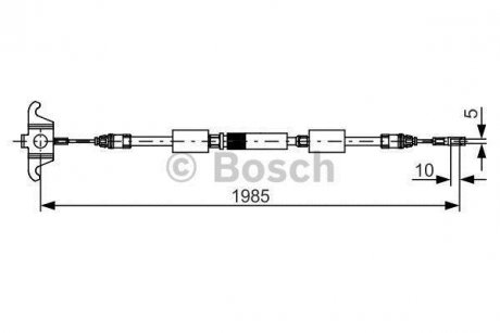 VOLVO Трос ручн.тормоза центр. XC90 03- Volvo XC90 BOSCH 1987482128