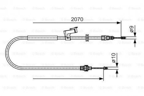 Гальмівний трос Ford Mondeo, Galaxy, S-Max BOSCH 1987482133