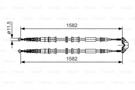 Трос ручного тормоза BOSCH 1 987 482 138