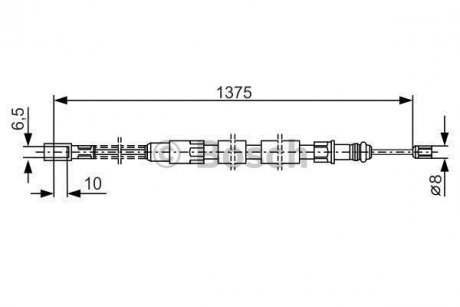 Тормозной трос BOSCH 1987482216