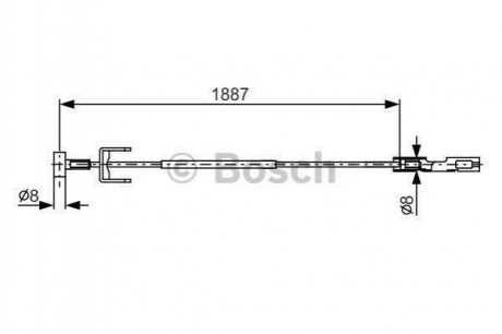 ТРОС тормозной Opel Vivaro, Renault Trafic BOSCH 1 987 482 292