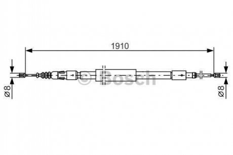 Трос ручного тормоза Citroen C3 BOSCH 1 987 482 318