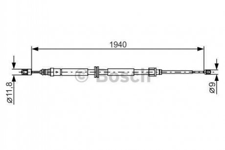 Трос ручного тормоза BOSCH 1 987 482 325