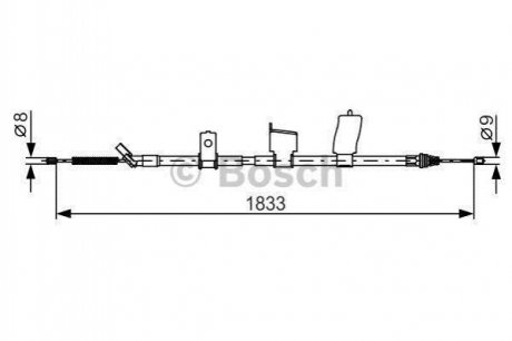 Трос ручного тормоза Nissan Qashqai BOSCH 1 987 482 340