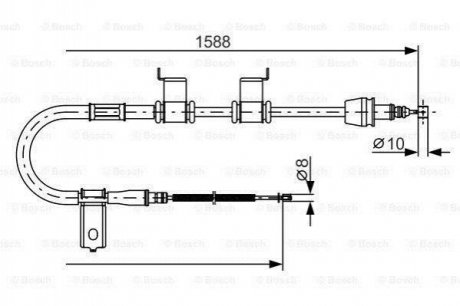 Гальмівний трос KIA Rio, Hyundai Accent BOSCH 1987482358