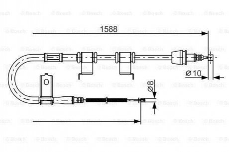 Гальмівний трос KIA Rio, Hyundai Accent BOSCH 1987482359