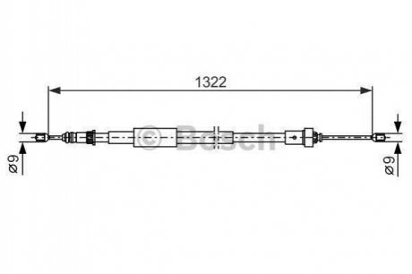 Трос ручного тормоза Renault Clio BOSCH 1 987 482 385