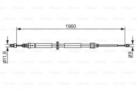 Купить Трос ручного тормоза RENAULT Grand Scenис III (лев./прав..) Renault Grand Scenic BOSCH 1987482432 (фото1) подбор по VIN коду, цена 643 грн.