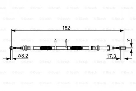 Трос ручного тормоза Fiat Ducato, Peugeot Boxer, Citroen Jumper BOSCH 1987482450