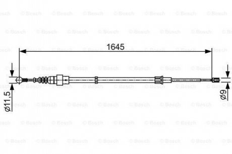 ТРОС тормозной Skoda Fabia, Seat Ibiza, Cordoba BOSCH 1 987 482 451