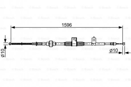 Купить Трос ручного тормоза Mitsubishi Lancer BOSCH 1 987 482 520 (фото1) подбор по VIN коду, цена 796 грн.