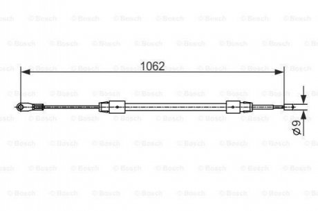 DB Трос ручного тормоза A140-170D 98-задн. прав. BOSCH 1987482538