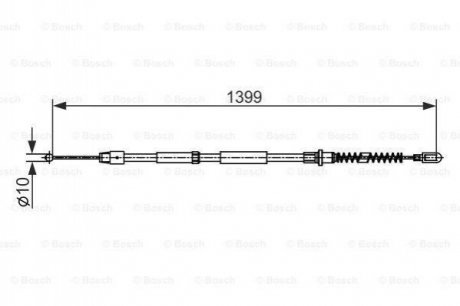 DB Трос ручного тормоза зад. прав./лев. Sprinter Mercedes W906 BOSCH 1987482539