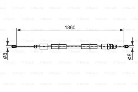 Трос ручного тормоза Citroen Xsara BOSCH 1987482540