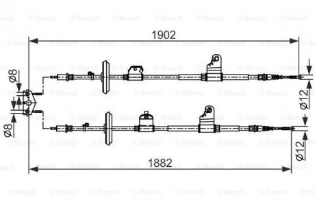 Тормозной трос BOSCH 1987482562