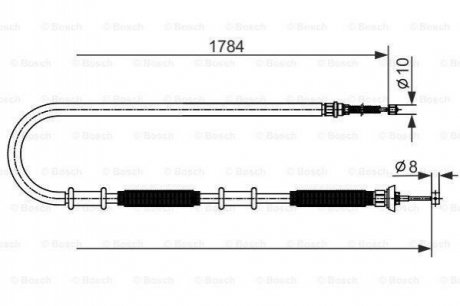 ТРОС тормозной Fiat Doblo BOSCH 1 987 482 587