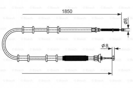 Гальмівний трос BOSCH 1 987 482 592