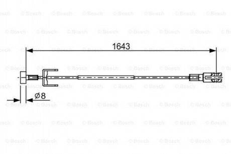 ТРОС тормозной BOSCH 1 987 482 634