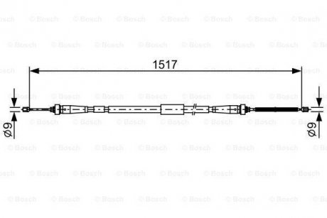 Тормозной трос Renault Captur BOSCH 1987482639