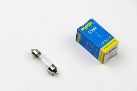 Автомобильная лампа SV8,5 12V 5W 10X36 C5W в коробке 1шт BOSMA 1680S