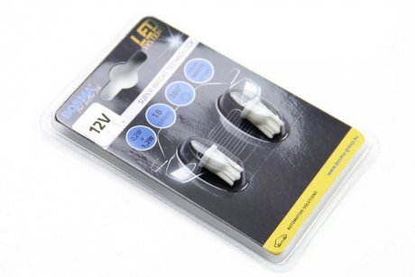 Автомобильная лампа T10 LED 12V 1xSMD 5050 LED WHITE (2 шт) BOSMA 3970