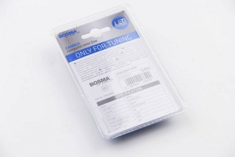 Автолампа BA15S 12V 6xLED SMD2835 18x37MM WHITE 6000K MAT STYLE CANBUS (blister 2 шт) BOSMA 6490