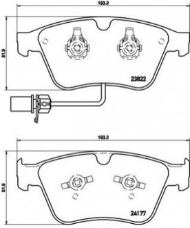 Колодки тормозные дисковые BREMBO p05003