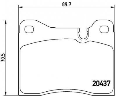 Тормозные колодки дисковые BMW E12, E28, E23, E32 BREMBO p06 003