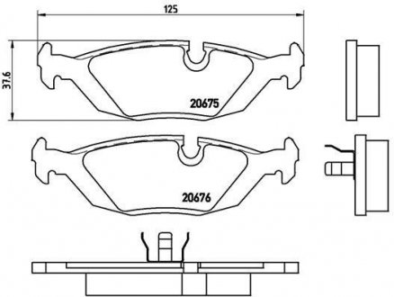 ГАЛЬМІВНІ КОЛОДКИ ДИСКОВІ BREMBO p06 009