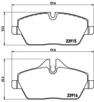 Гальмівні колодки дискові BMW E82, E81, E88, E87, F45 BREMBO p06034