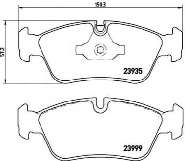 Купити Гальмівні колодки дискові BMW E81, E90, E91, E87 BREMBO p06035 (фото1) підбір по VIN коду, ціна 1946 грн.