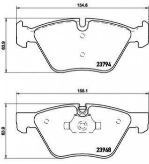 Гальмівні колодки дискові BREMBO p06 036