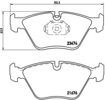 Тормозные колодки дисковые BREMBO p06 042