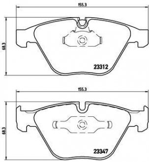 Тормозные колодки дисковые BREMBO p06 046