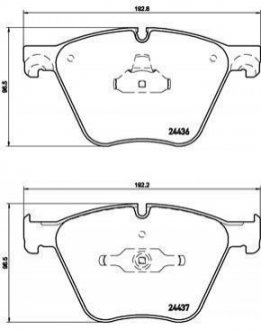 Тормозные колодки дисковые BREMBO p06 073