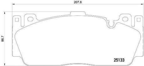 Купить Тормозные колодки дисковые BMW F13, F12, F10, F06, F22 BREMBO p06 079 (фото1) подбор по VIN коду, цена 7801 грн.