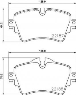 Гальмівні колодки дискові Mini Cooper, BMW F45, F46, Mini Clubman, Countryman BREMBO p06 092