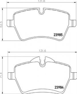 Тормозные колодки дисковые BREMBO p06 104