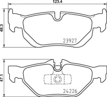 Тормозные колодки дисковые BREMBO p06 105