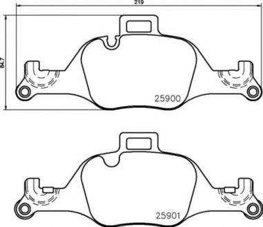 Тормозные колодки дисковые BMW G11, G30, G31, G32, X3, X5, X6 BREMBO p06 107