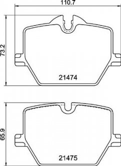 Гальмівні колодки дискові BMW G20, G21, G22 BREMBO p06 116