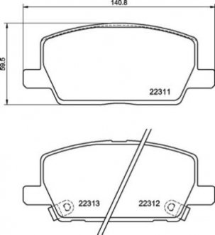 Тормозные колодки дисковые BREMBO p07 012