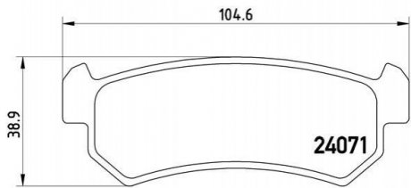 Комплект тормозных колодок из 4 шт. дисков BREMBO p10001