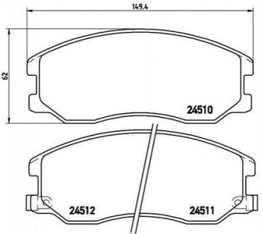 Купити Гальмівні колодки дискові Chevrolet Captiva BREMBO p10 003 (фото1) підбір по VIN коду, ціна 1948 грн.