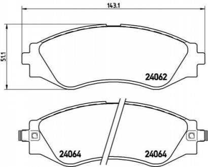 Купить Комплект тормозных колодок из 4 шт. дисков Daewoo Leganza, Chevrolet Epica, Evanda BREMBO p10006 (фото1) подбор по VIN коду, цена 1224 грн.