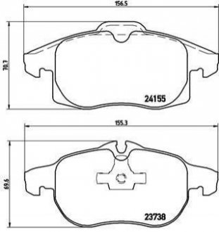 Купити Гальмівні колодки дискові SAAB 9-3, Opel Vectra BREMBO p10 011 (фото1) підбір по VIN коду, ціна 1749 грн.