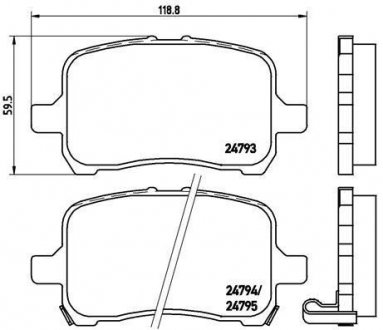 Купить Тормозные колодки дисковые Chevrolet Malibu BREMBO p10 015 (фото1) подбор по VIN коду, цена 2617 грн.